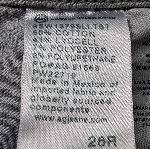 NWT AG Adriano Goldschmied Grey Farrah High Rise Skinny Jean   Size 26 - Picture 10 of 11